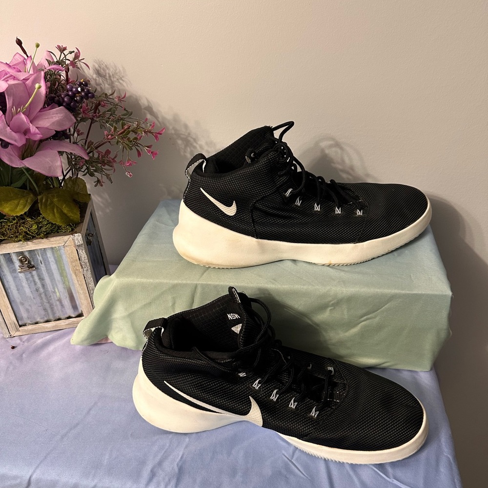 Nike Black and White High-Top Sneakers